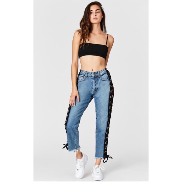 LF Carmar Denim Hamilton Emelia Lace Up Jeans - Picture 2 of 6